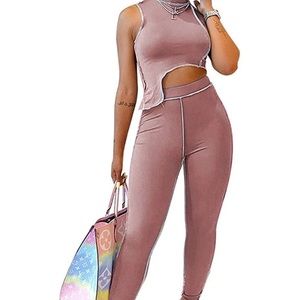 Two piece blush pink outfit